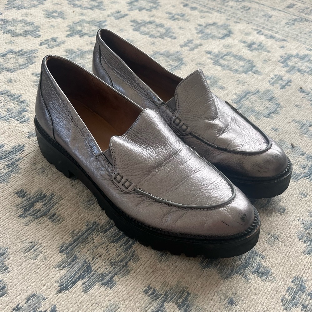 Caslon Silver Platform Loafers